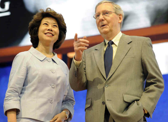 Mitch McConnell and his wife, Elaine Chao.